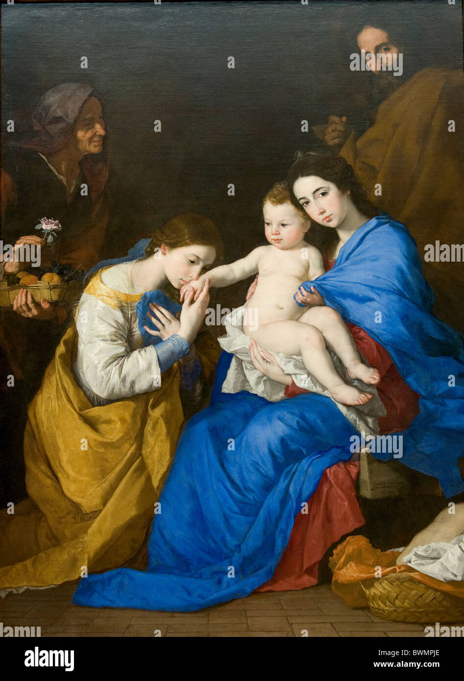 La Sainte Famille avec les Saints Anne et Catherine d'Alexandrie, Jusepe DE RIBERA, 1648 Banque D'Images