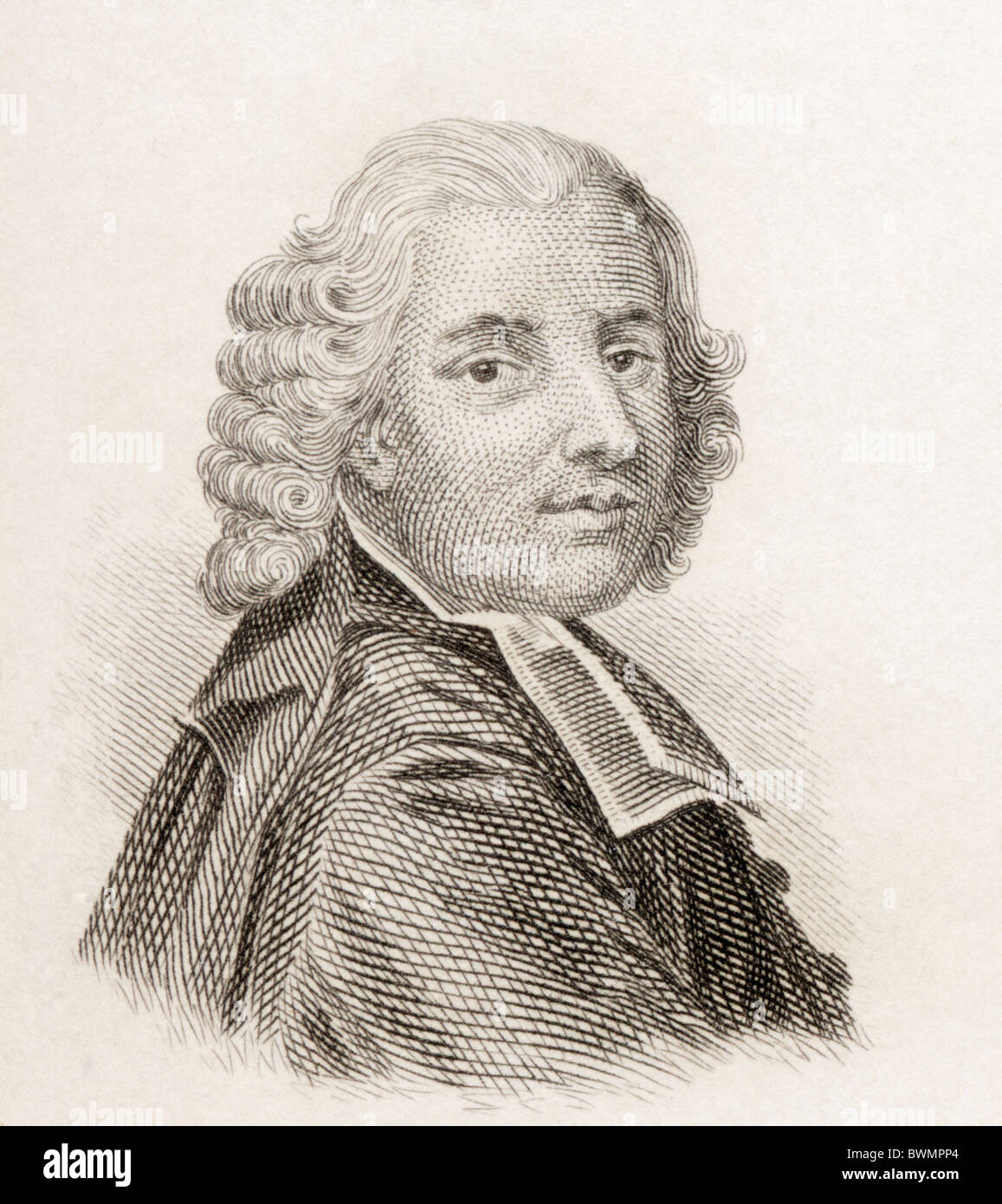 Pierre-Joseph Thoulier d'Olivet, Abbé d'Olivet, 1682 à 1768. L'abbé français, écrivain, grammairien et traducteur français. Banque D'Images