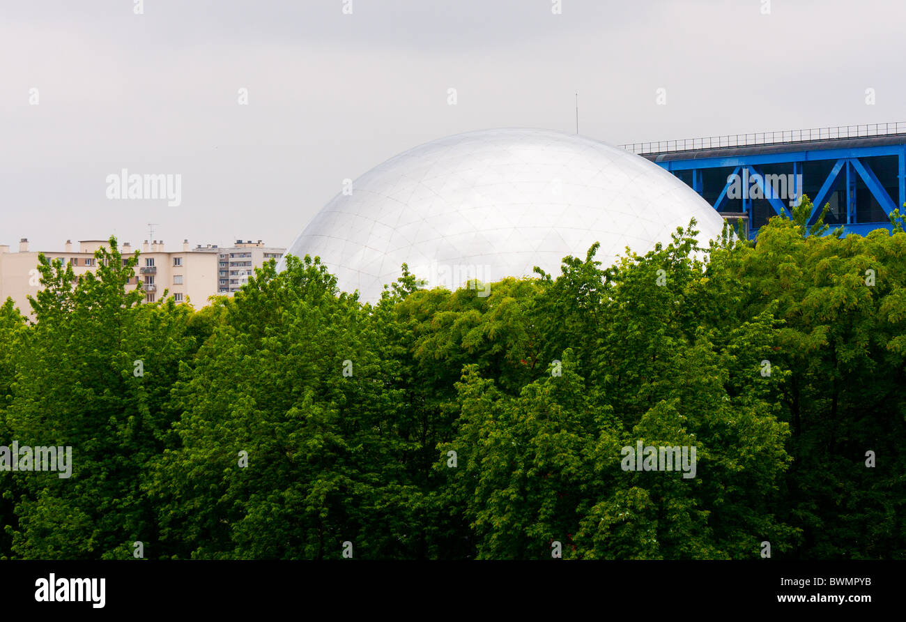 La Géode, Cité des Sciences et de l'Industrie, Paris, France Banque D'Images