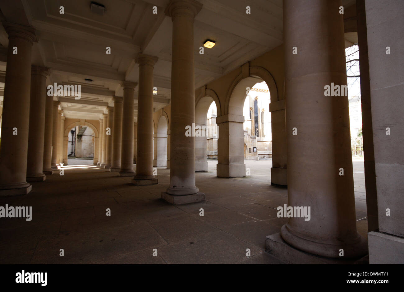 Cloître de l'Église Temple dans le Middle Temple juste à côté de Fleet Street à Londres Banque D'Images