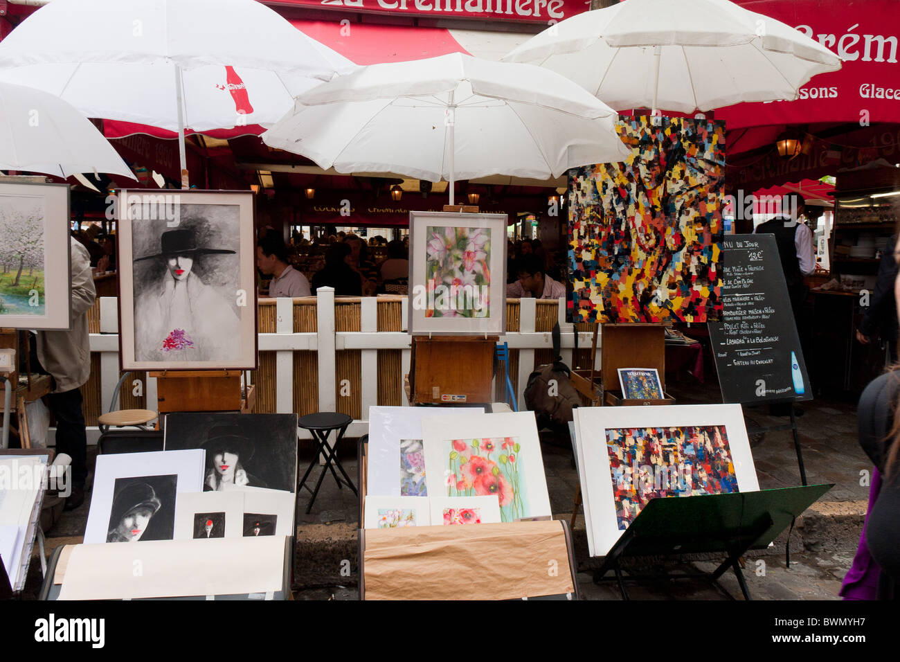 Street Art à Montmartre, Paris Banque D'Images