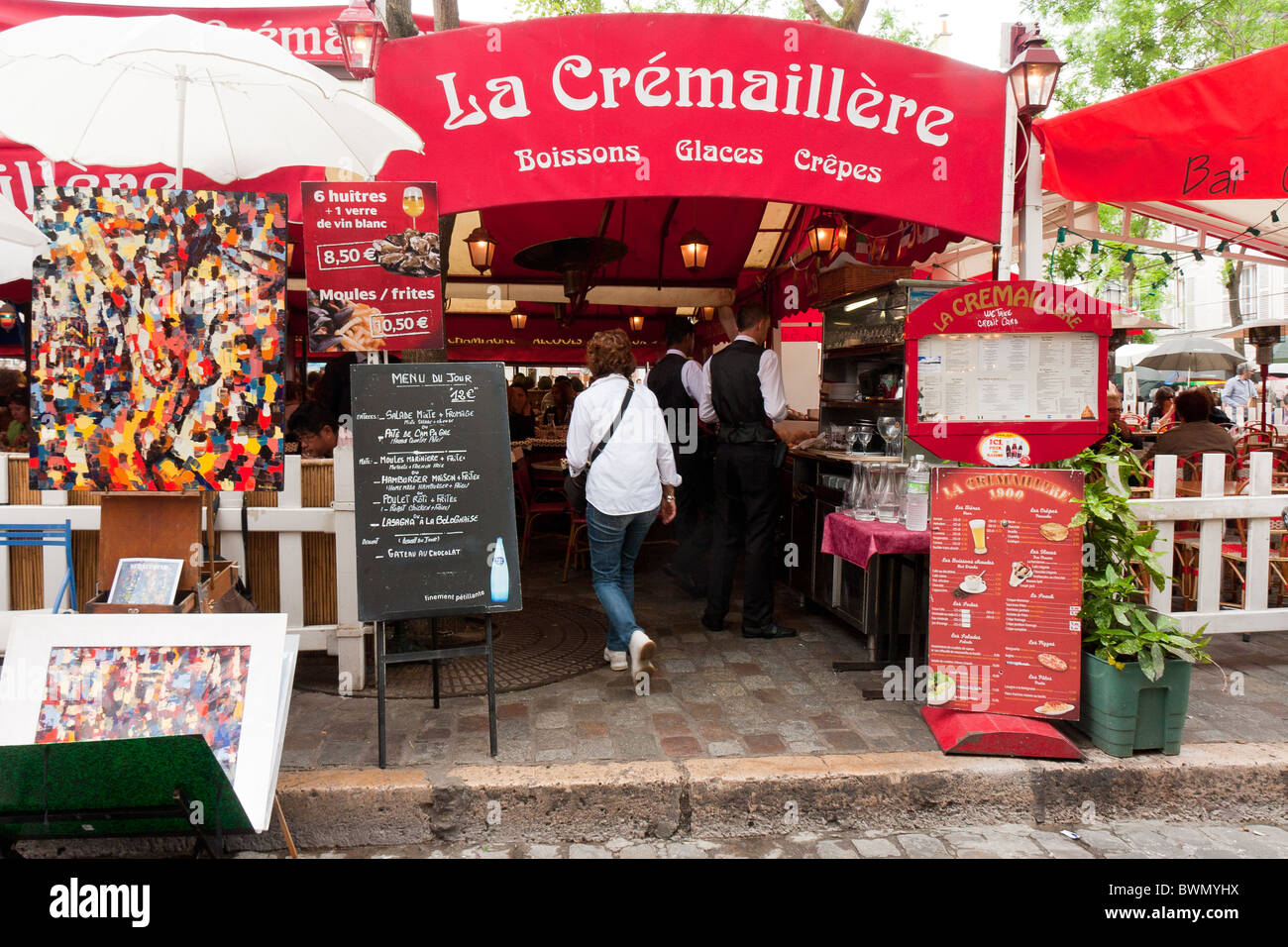 Street Art à Montmartre, Paris Banque D'Images