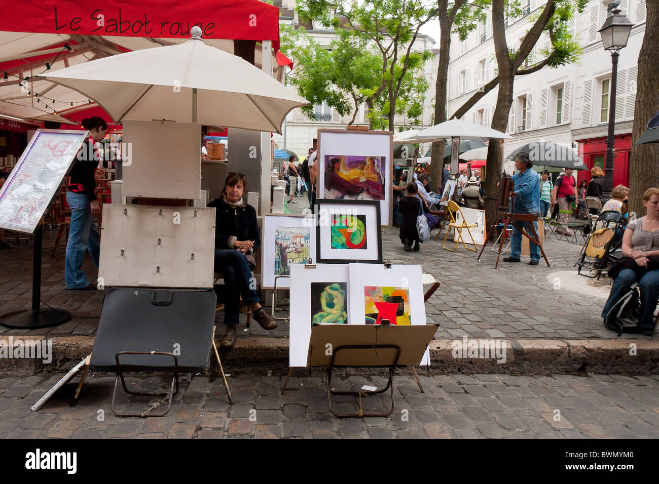 Street Art à Montmartre, Paris Banque D'Images