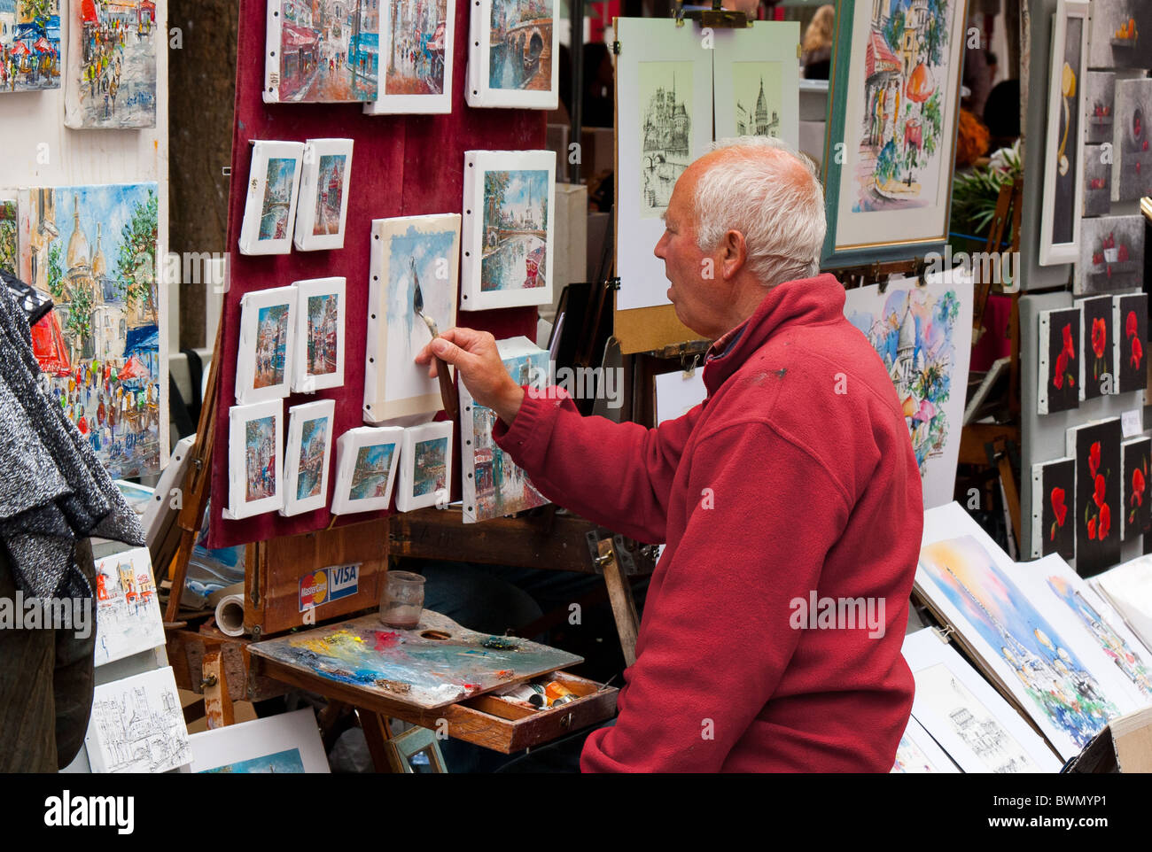 Street Art à Montmartre, Paris Banque D'Images