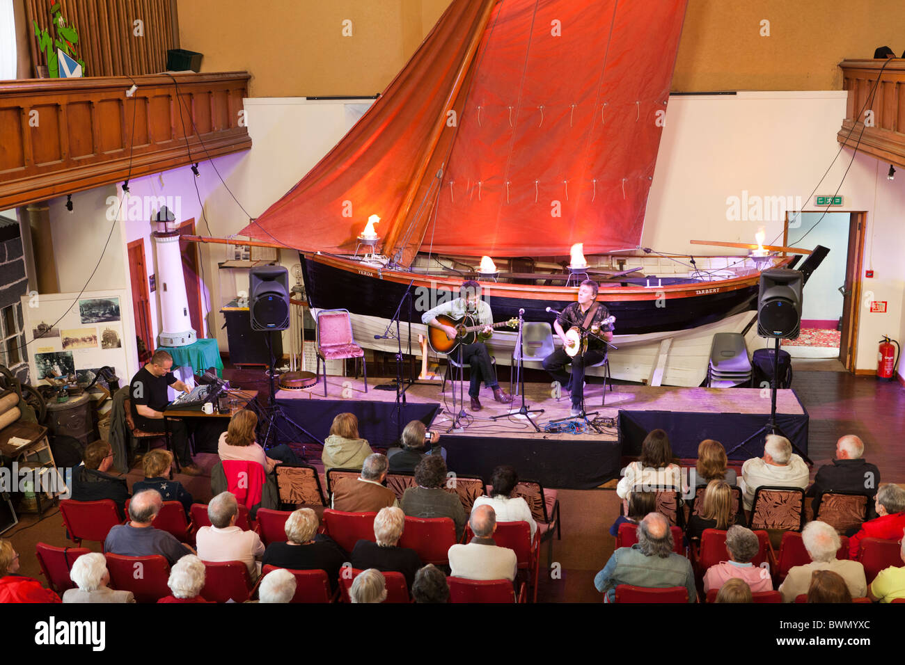 The Mull of Kintyre Music Festival - concert Dalriada Connections au Heritage Centre, Campbeltown, Argyll & Bute, Écosse, Royaume-Uni Banque D'Images