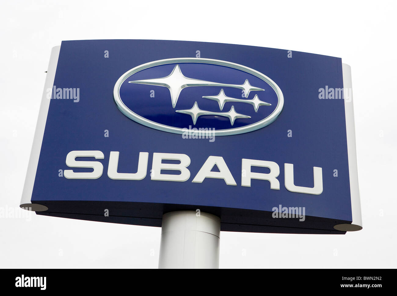 Un concessionnaire Subaru. Banque D'Images