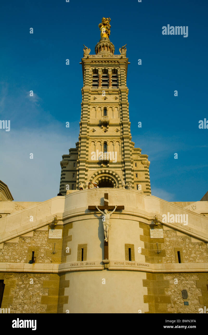 France Europe Notre Dame De La Garde Marseille Bouches-Du-Rhone Provence Architecture la Vierge et l'enfant l'atelier 8.9 Banque D'Images