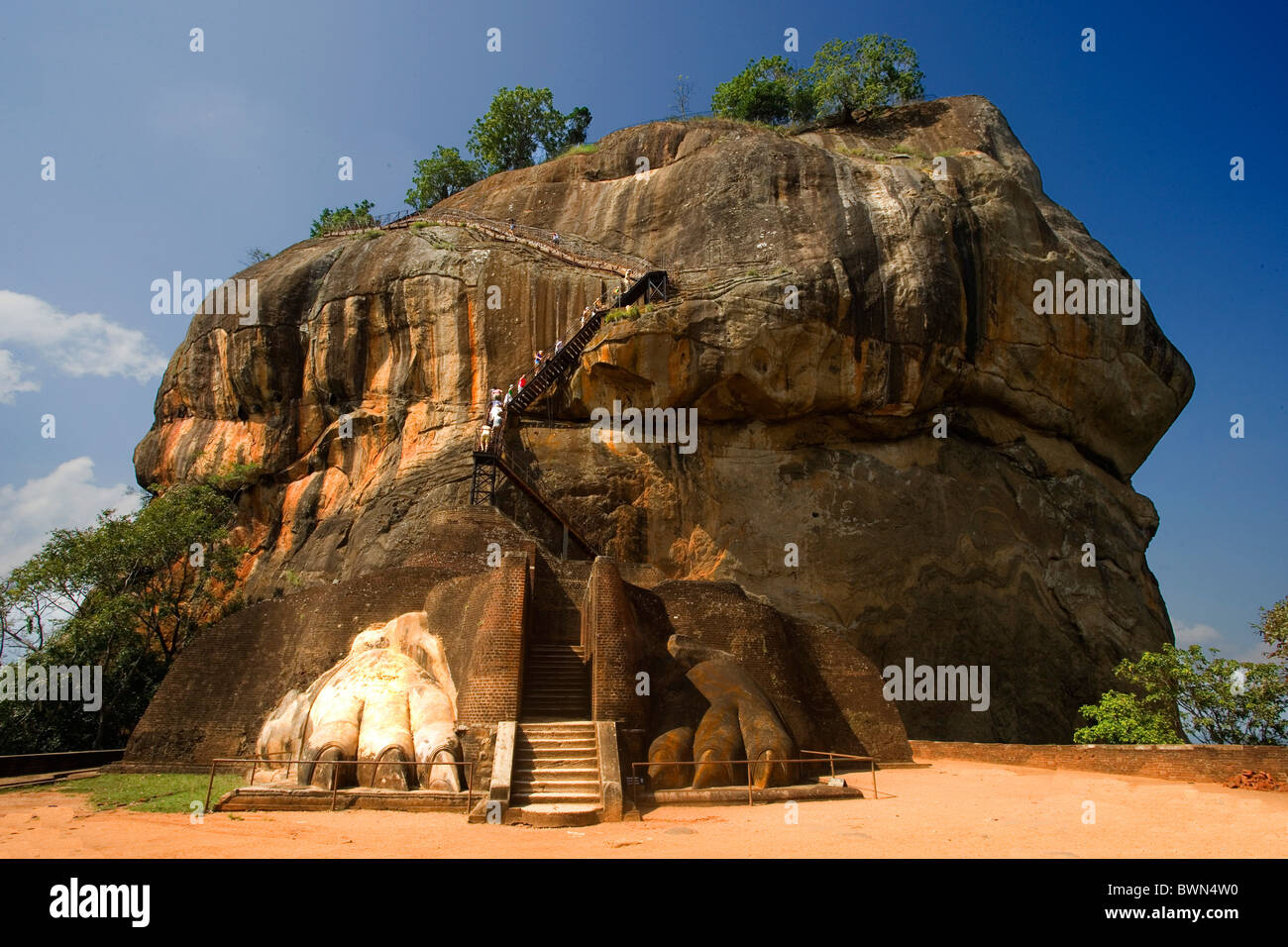 Asie Sri Lanka Sigiriya Ville villes anciennes site du patrimoine mondial de l'histoire de la culture historique forteresse rock Banque D'Images