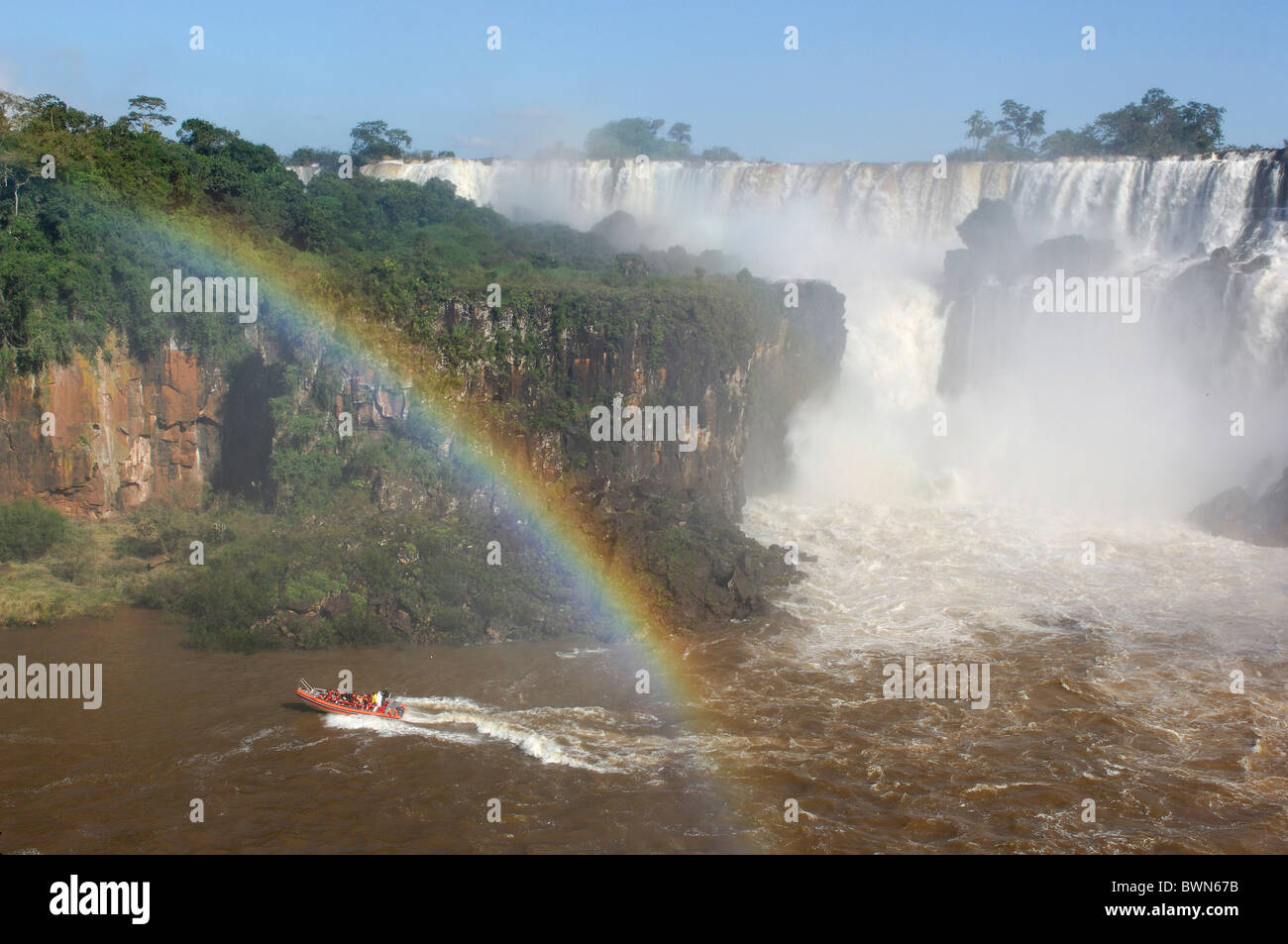 Argentine Amérique du Sud Cataratas del Iguazu Parque Nacional Iguazu site du patrimoine mondial de l'Iguazu Waterfall Banque D'Images