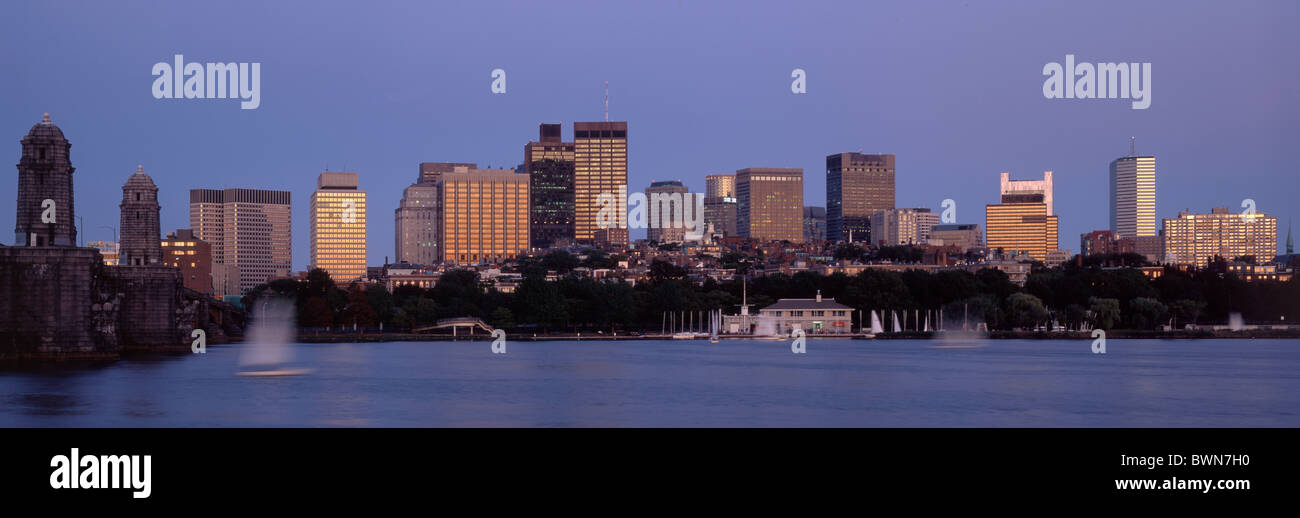 États-unis d'Amérique États-Unis Amérique du Nord Boston Charles River Massachusetts skyline panorama town city Banque D'Images