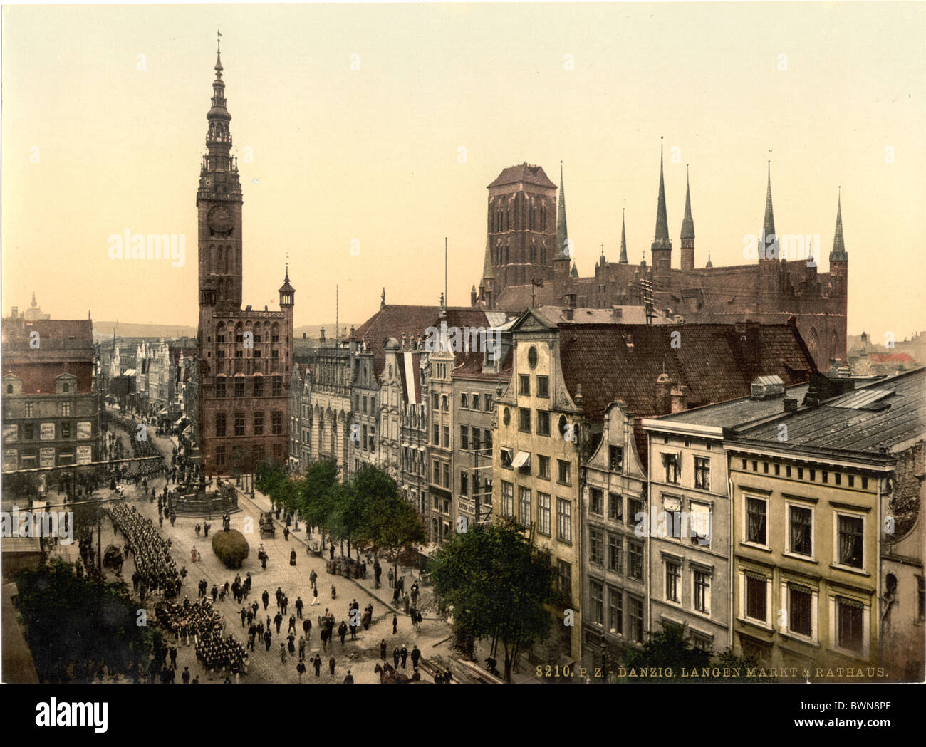 Danzig la Prusse occidentale anciennement Allemagne Europe Empire allemand Pologne 1900 Photochrom à propos historique histoire hi Banque D'Images
