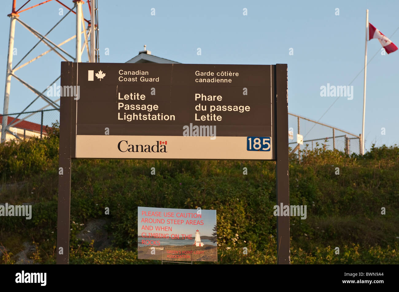 Phare de Letite passage (phare de Green’s point), l’Etete (Nouveau-Brunswick), les maritimes, Canada. Banque D'Images