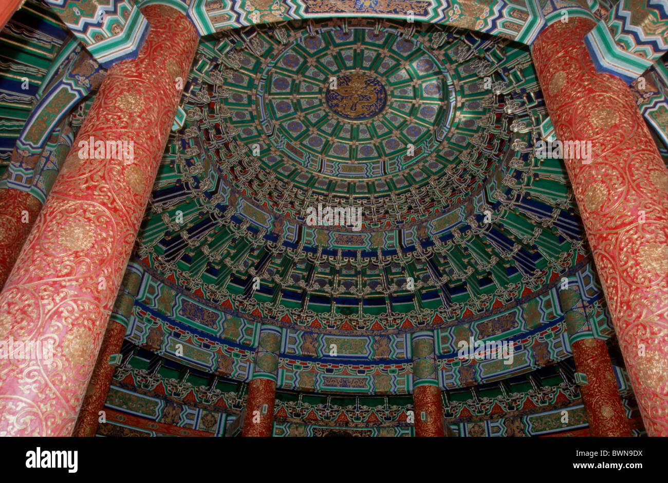 Asie Chine Pékin Beijing Imperial Vault de Temple de site du patrimoine mondial de l'Unesco culture historique les colonnes d Banque D'Images