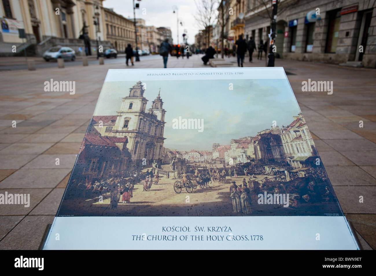 Information Board, Varsovie, Pologne Banque D'Images