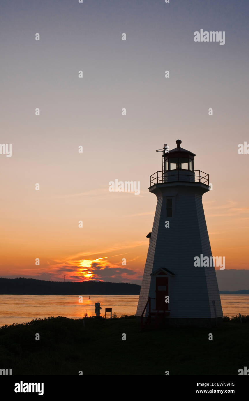 Nouveau-brunswick, Canada. Passage Letite Lighthouse (phare de Green's Point). Banque D'Images
