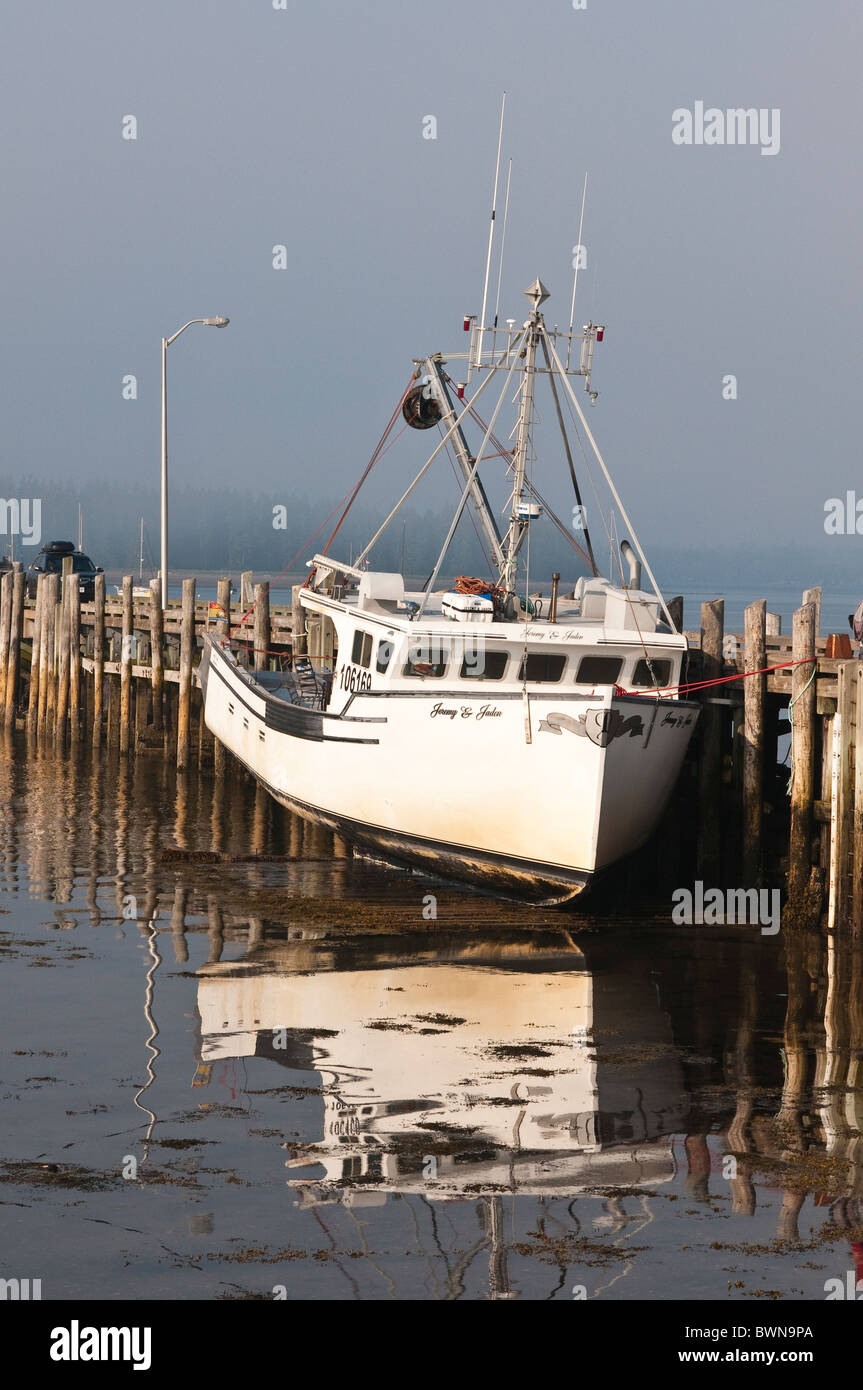 Quai pour bateaux de pêche, St. Andrews, Nouveau-Brunswick, les maritimes, Canada. Banque D'Images