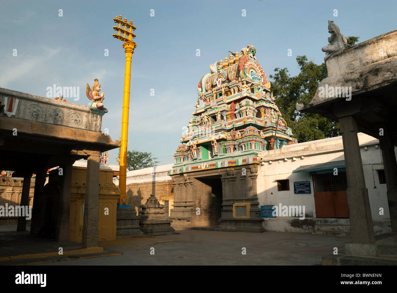 Le Ulagalanda Perumal temple est dédié au dieu Vishnu,;Kanchipuram,Tamil Nadu en Inde. Vaishnavite. Banque D'Images