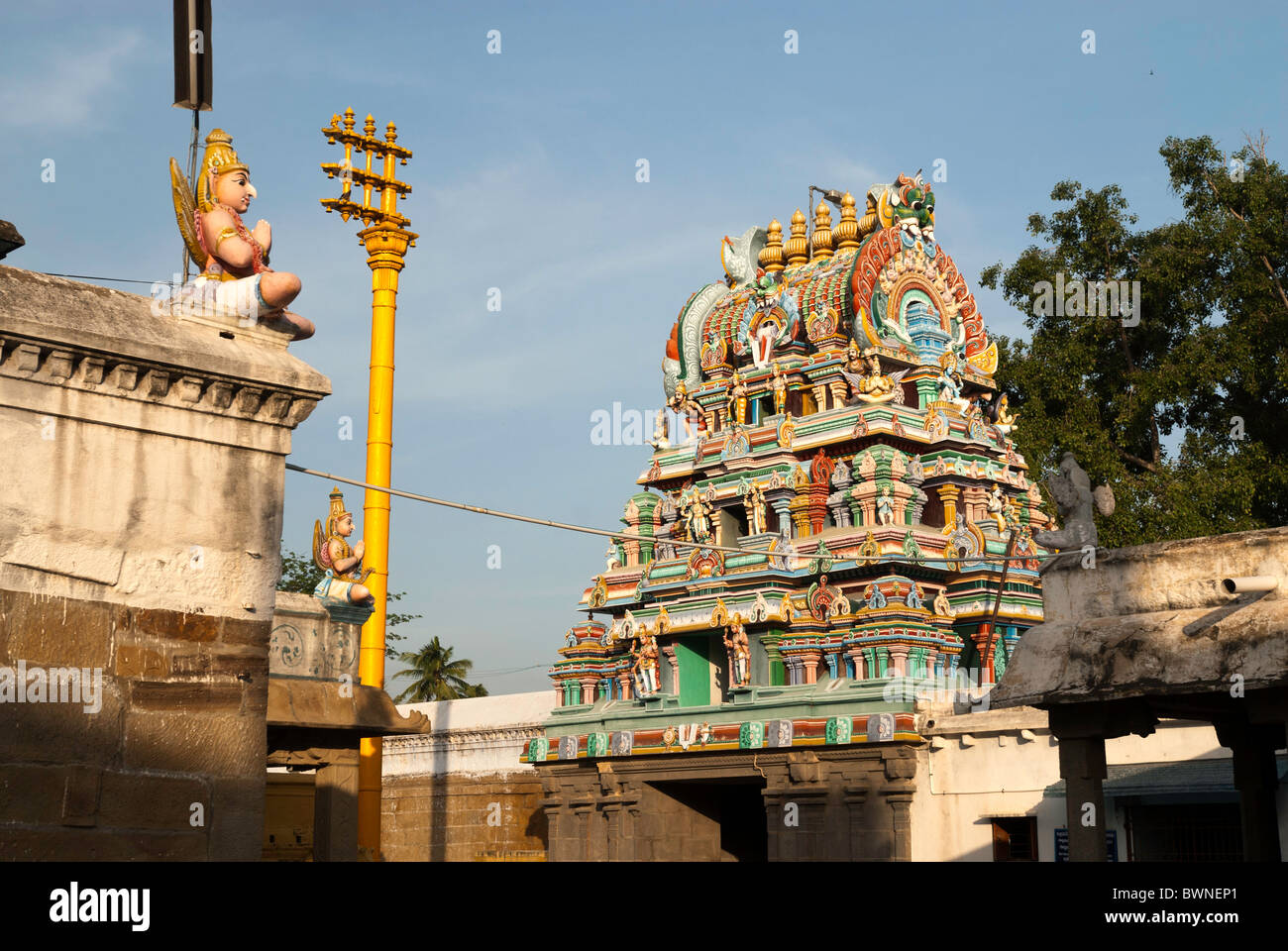 Le Ulagalanda Perumal temple est dédié au dieu Vishnu,;Kanchipuram,Tamil Nadu en Inde. Vaishnavite. Banque D'Images
