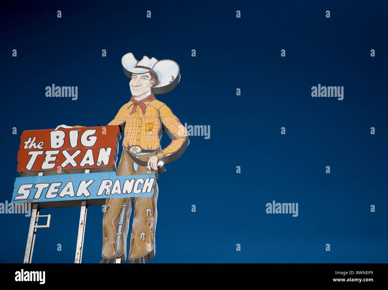 Le Big Texan Steak Ranch à Amarillo au Texas. Banque D'Images