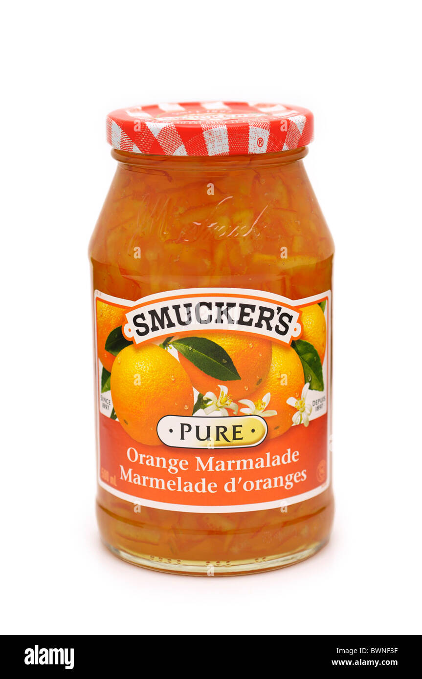 Pot de marmelade d'Orange Banque D'Images