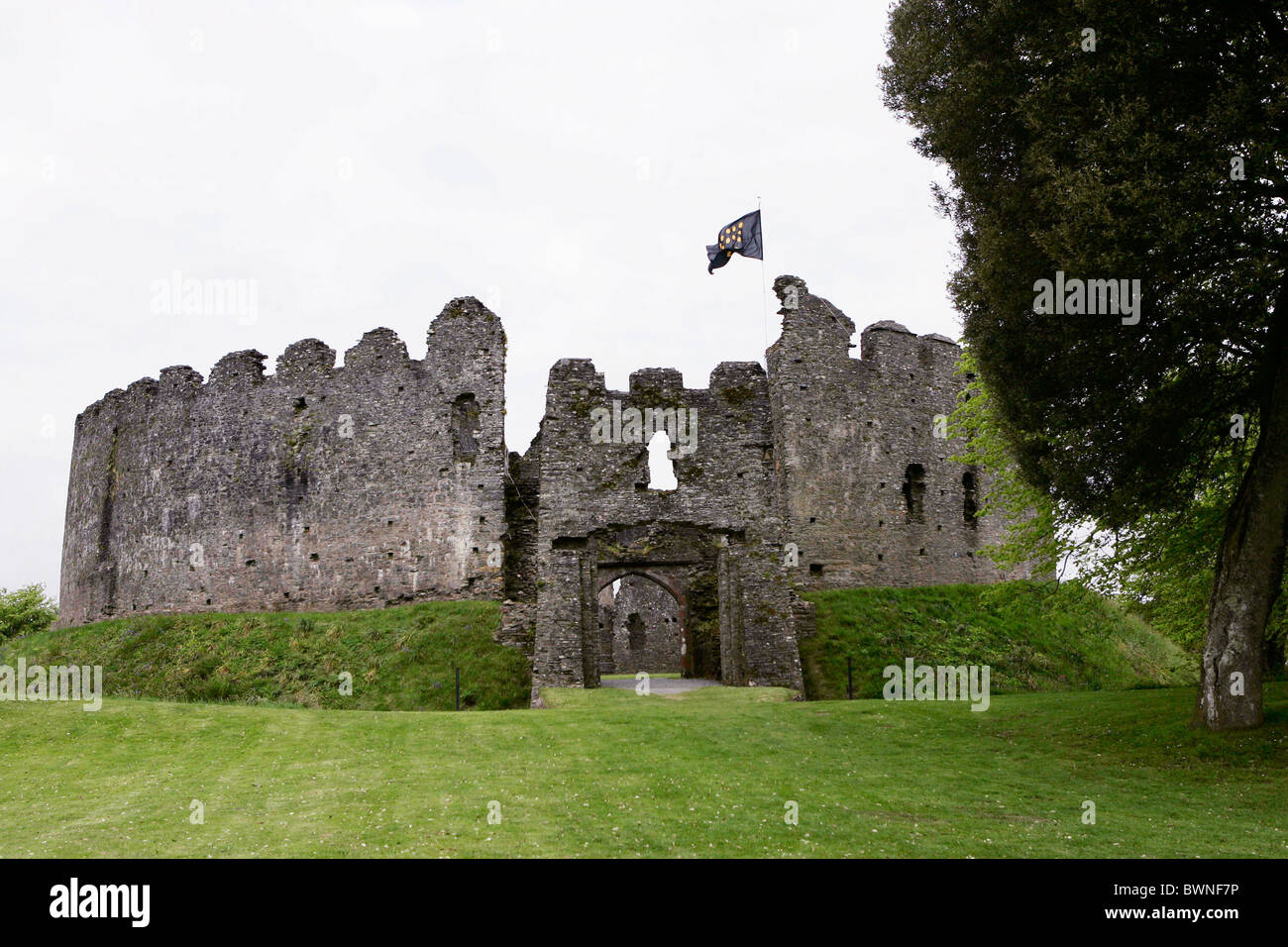 Ruines de Restormel Caste remonte à l'époque normande et est l'un des mieux conservés Norman motte-et-Châteaux Bailey à Cornwall Banque D'Images