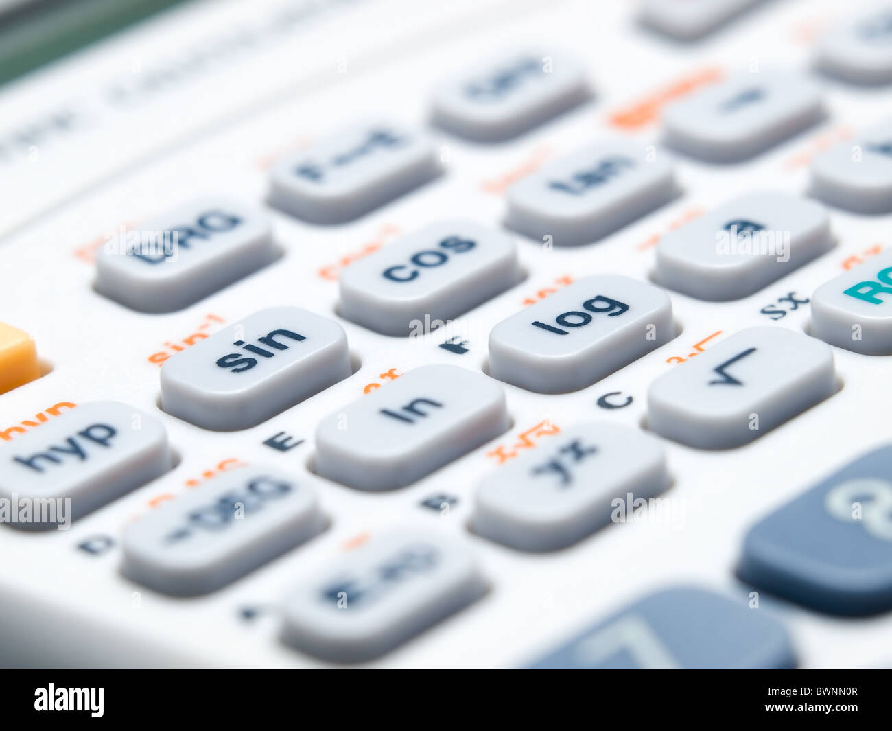 Closeup détail de clavier de calculatrice scientifique Photo Stock - Alamy