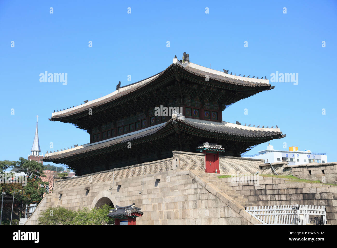 Porte Dongdaemun, Great Eastern Gate, Séoul, Corée du Sud, Asie Banque D'Images