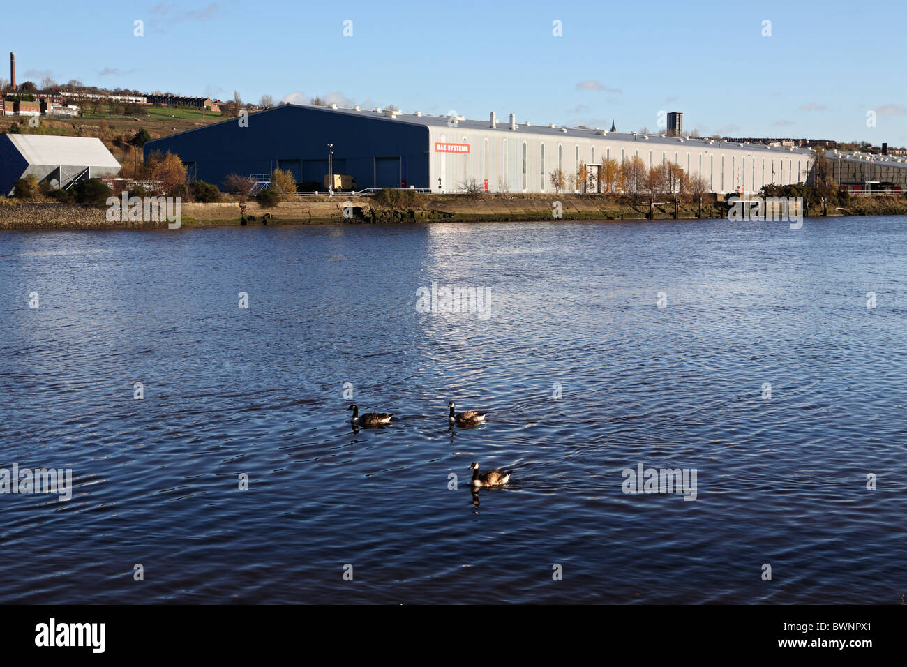 La BAE Systems (ex) Vickers Armstrong travaille ou réservoir usine située à Scotswood à Tyneside, Newcastle, Angleterre Banque D'Images