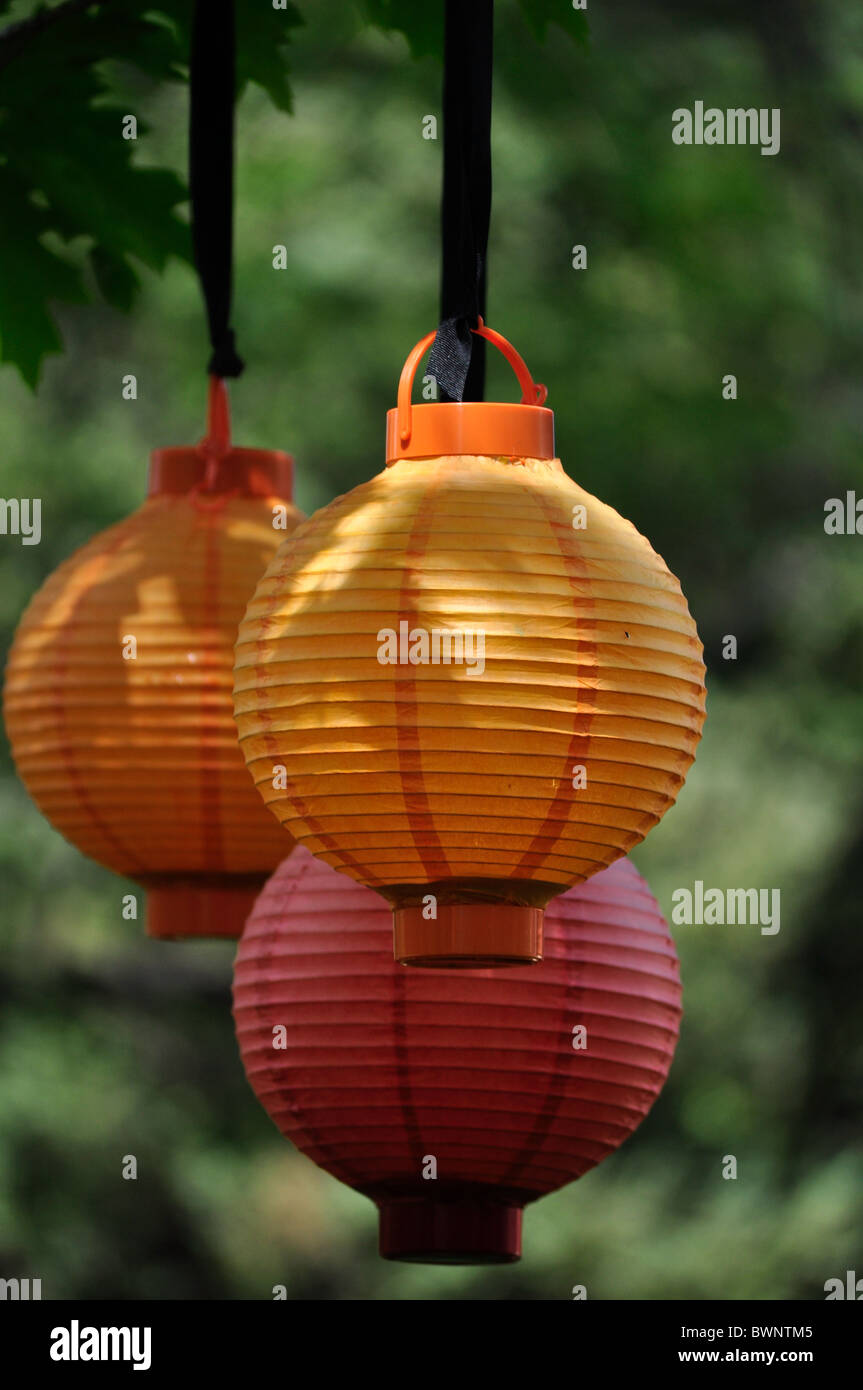 Lanturns chinois outdoor party Banque D'Images