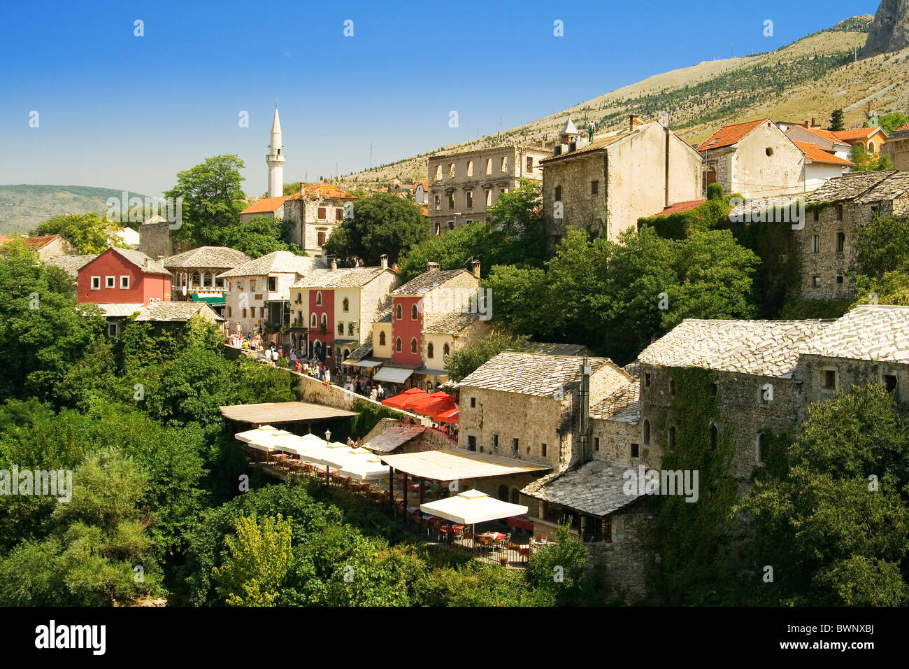 La vieille ville de Mostar - Bosnie-Herzégovine Banque D'Images