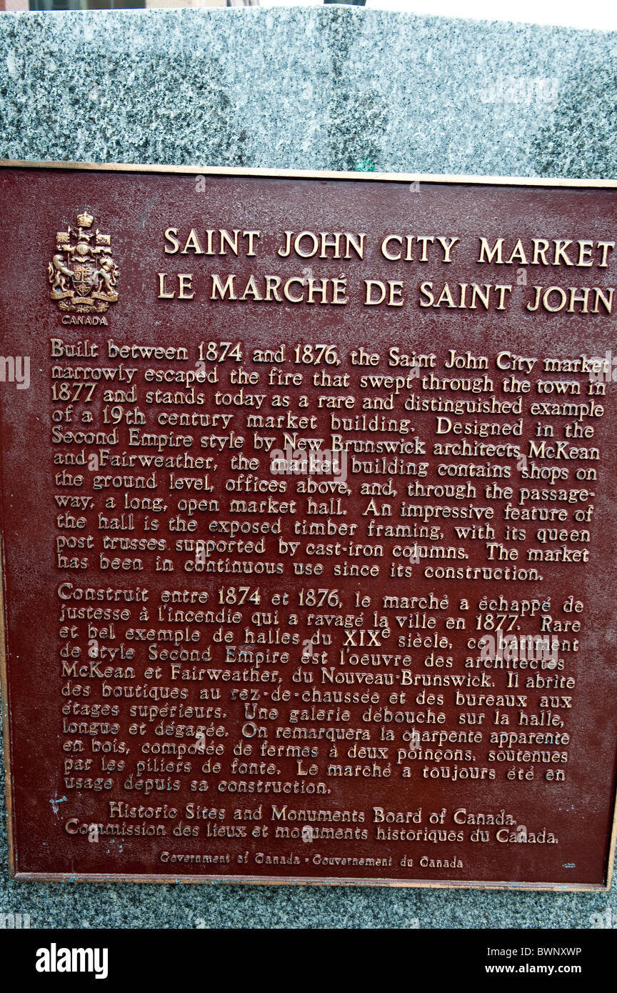 Marché de la vieille ville, St. John, Nouveau-Brunswick, Maritimes, canada Banque D'Images
