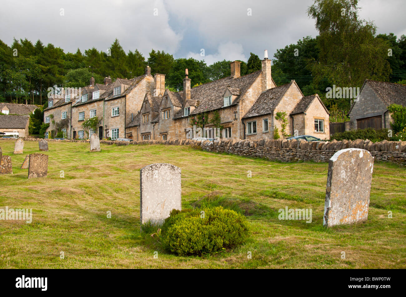 Cottages en pierre de Cotswold, Snowshill, Gloucestershire, Royaume-Uni Banque D'Images