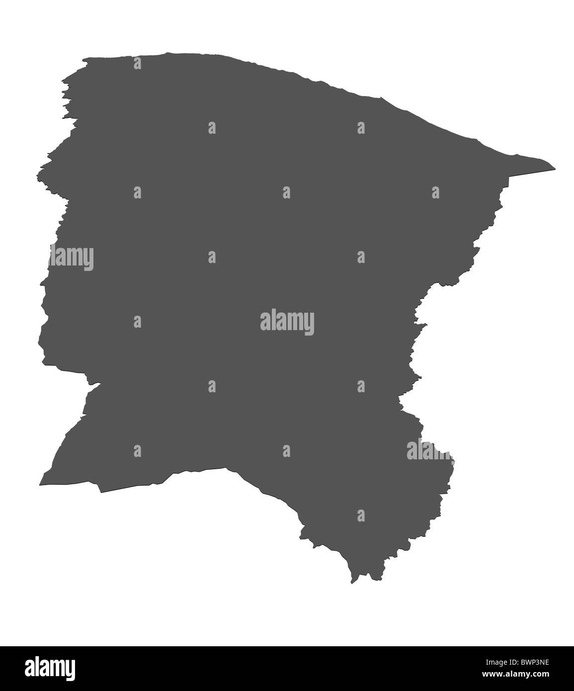 Carte isolée du Ceara - Brésil Banque D'Images