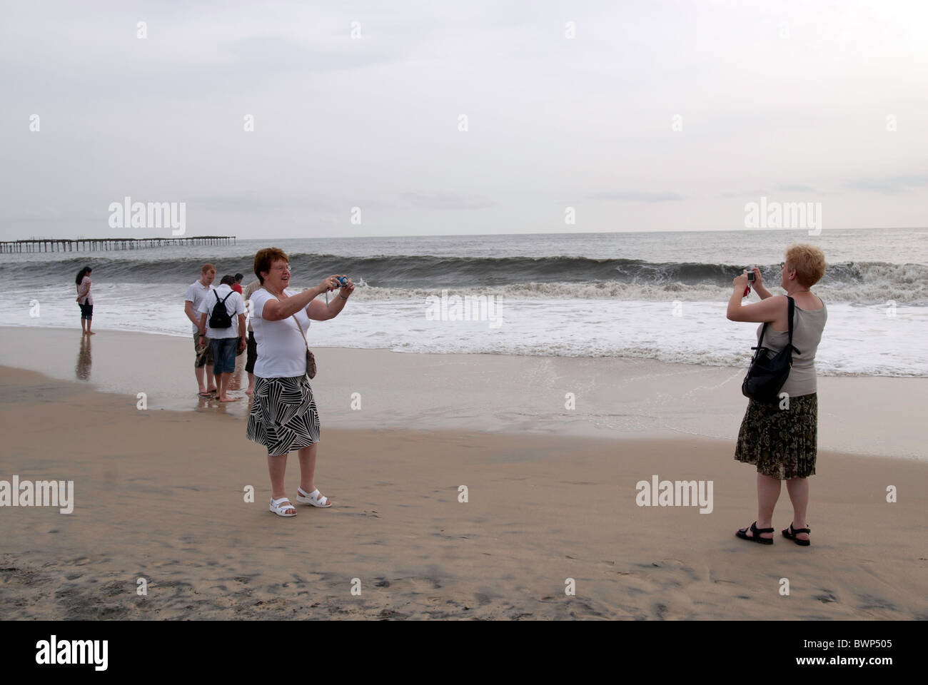 ;Alleppey Alappuzha beach , Kerala, Inde. Banque D'Images