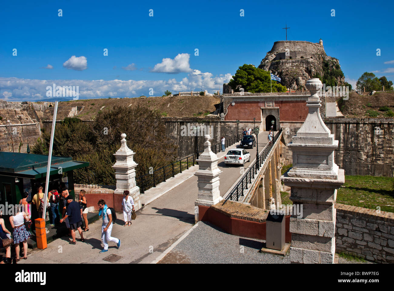 L'ancienne forteresse dans la ville de Corfou, Îles Ioniennes Grèce. Banque D'Images