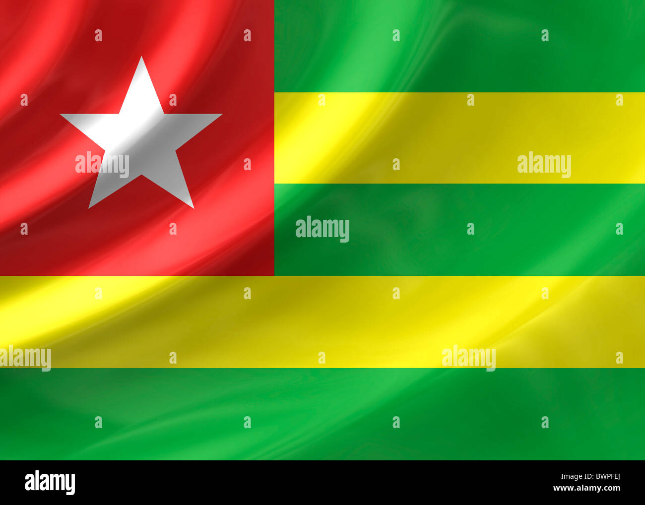 Drapeau Togo Banque D'Images