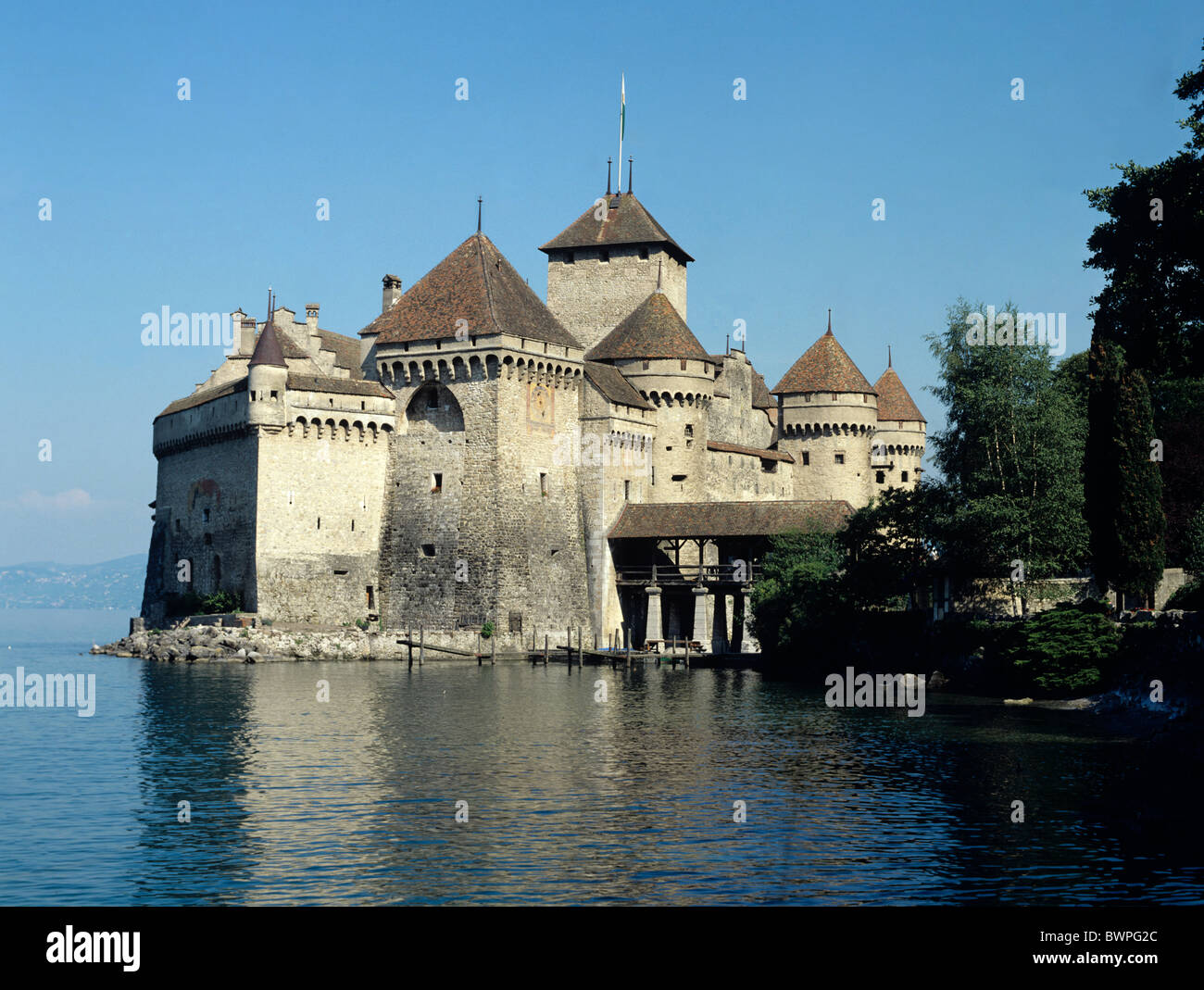 Suisse Château de Chillon Banque D'Images