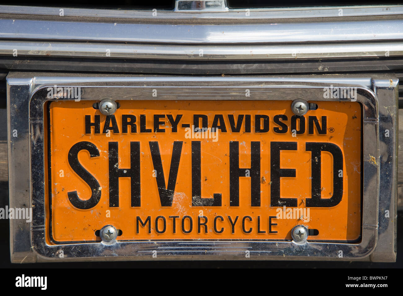 La plaque d'immatriculation moto Harley-Davidson américain Photo Stock -  Alamy