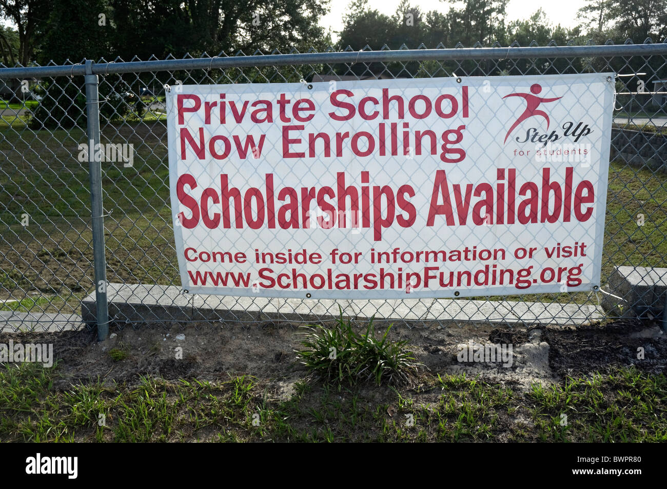 Signer pour les bourses disponibles au FCA, d''une école religieuse, High Springs, en Floride. Banque D'Images