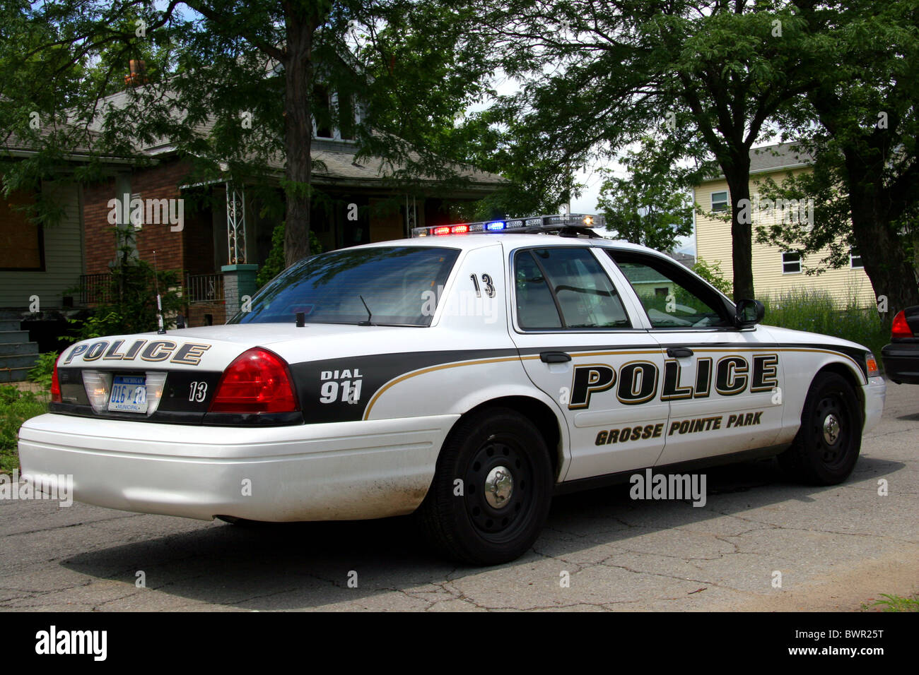 Grosse Pointe Park police squad car. Banque D'Images