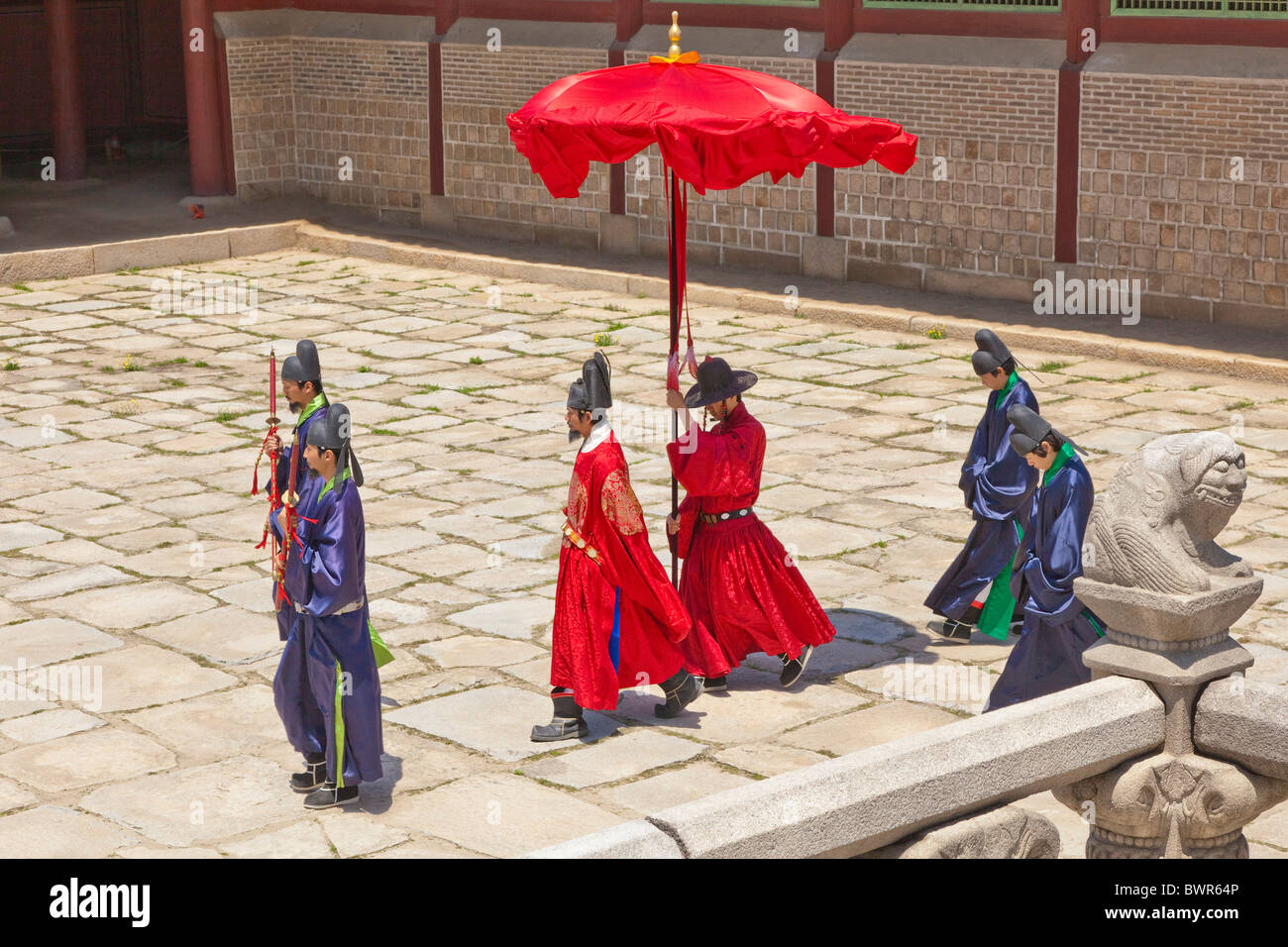 Garde de cérémonie au Palais Gyeongbokgung Seoul Corée du Sud. JMH3871
