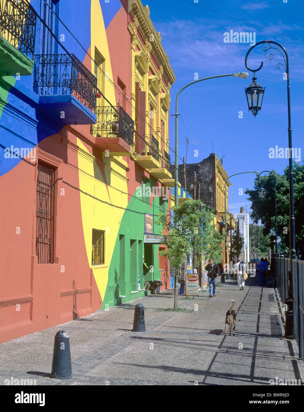 Amérique du Sud Argentine Buenos Aires El Caminito La Boca trimestre attraction touristique tourisme colore lumineux Banque D'Images