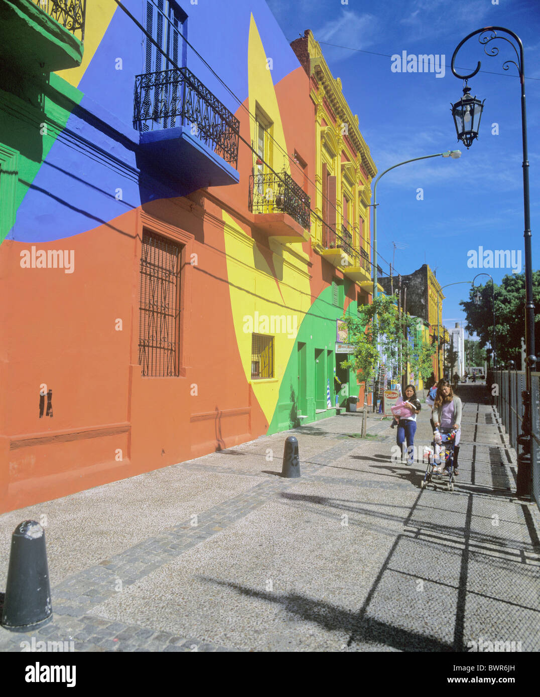 Amérique du Sud Argentine Buenos Aires El Caminito La Boca trimestre attraction touristique tourisme colore lumineux Banque D'Images