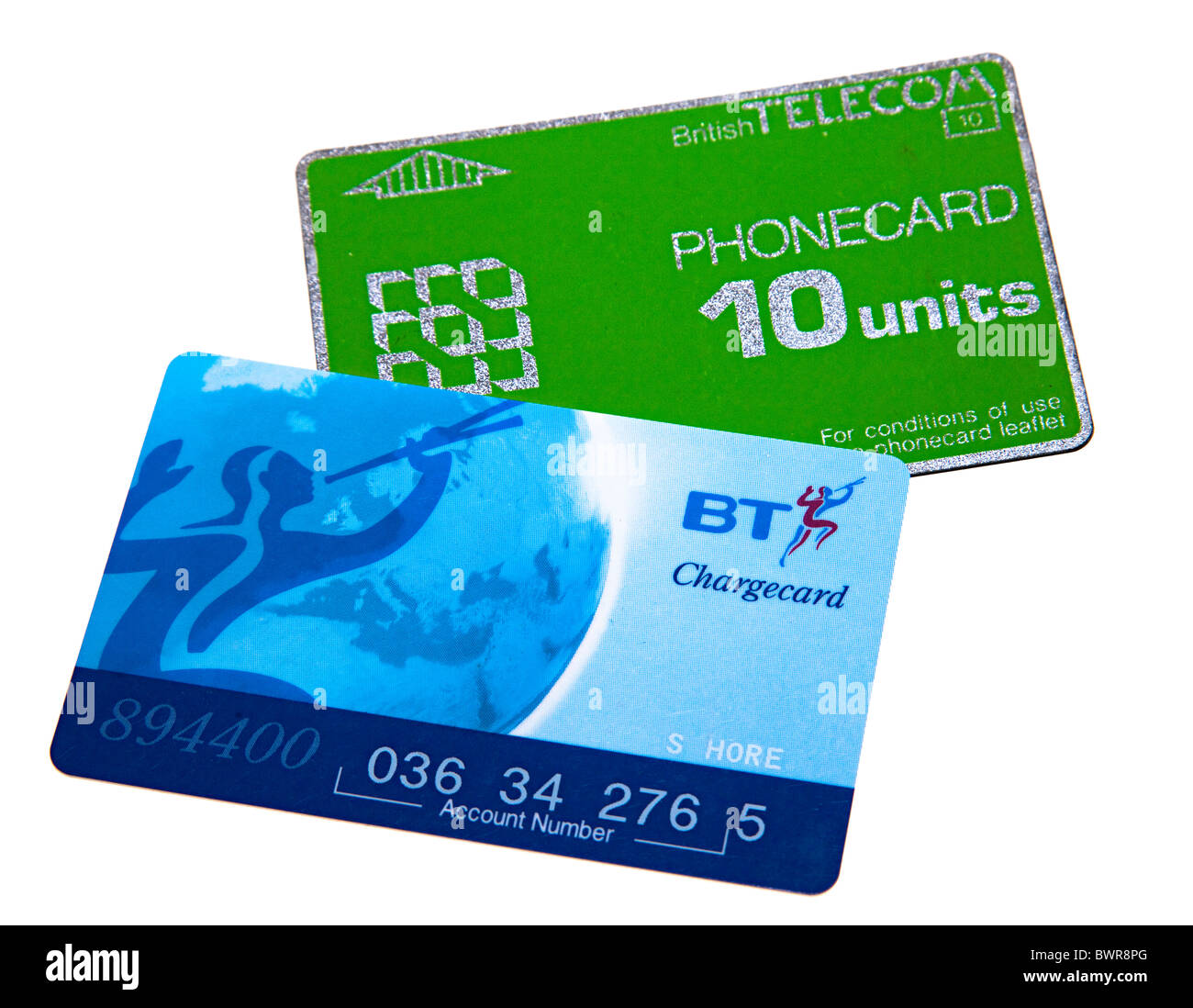 Cartes de téléphone de British Telecom UK Banque D'Images