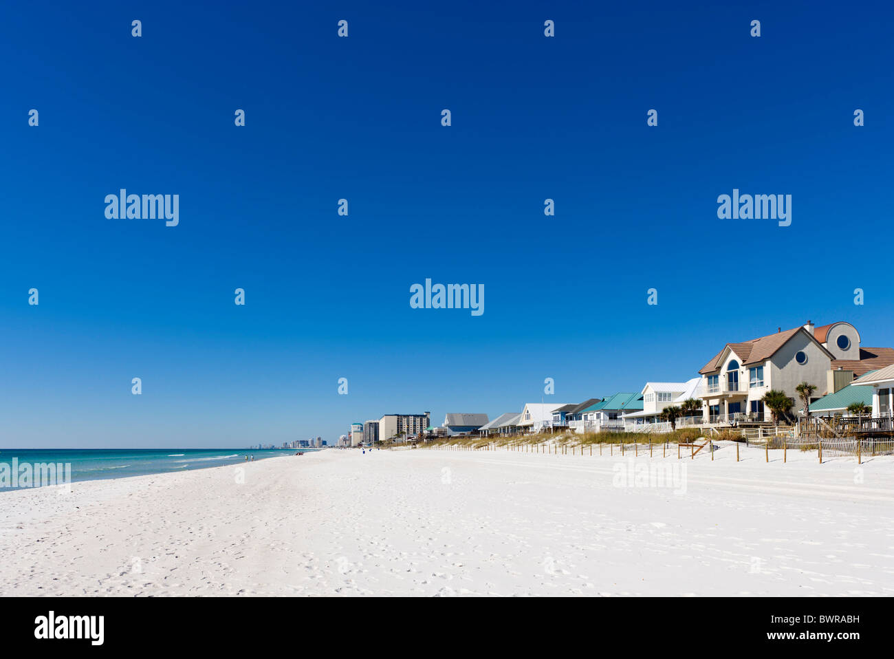Panama City Beach à partir de l'extrémité est, la Côte du Golfe, Florida, USA Banque D'Images