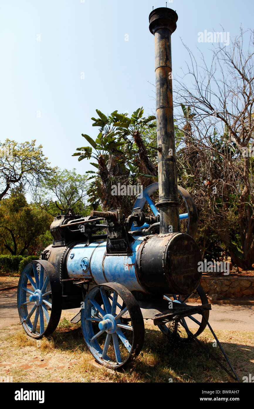 Un moteur à vapeur Portable Marshall au Musée National à Bulawayo, Zimbabwe. Banque D'Images