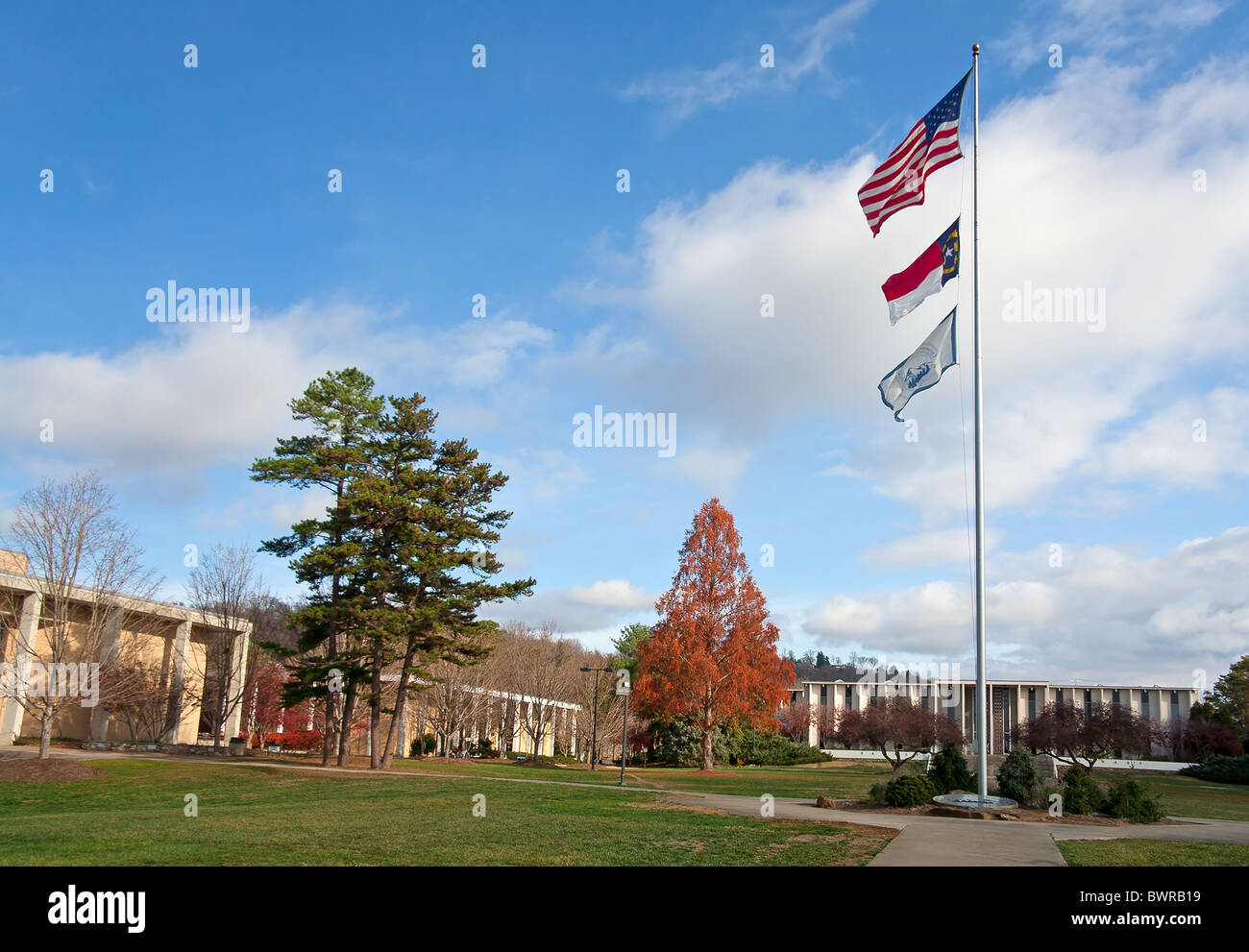 University of North Carolina at Asheville campus. Banque D'Images