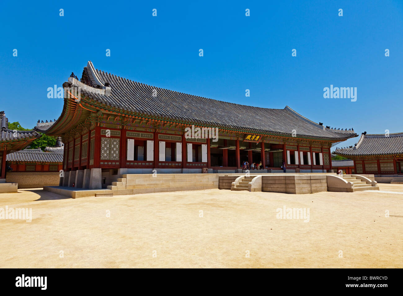 Gangnyeongjeon, le salon du roi, dans la région de Gyeongbokgung Seoul Corée du Sud. JMH3913 Banque D'Images