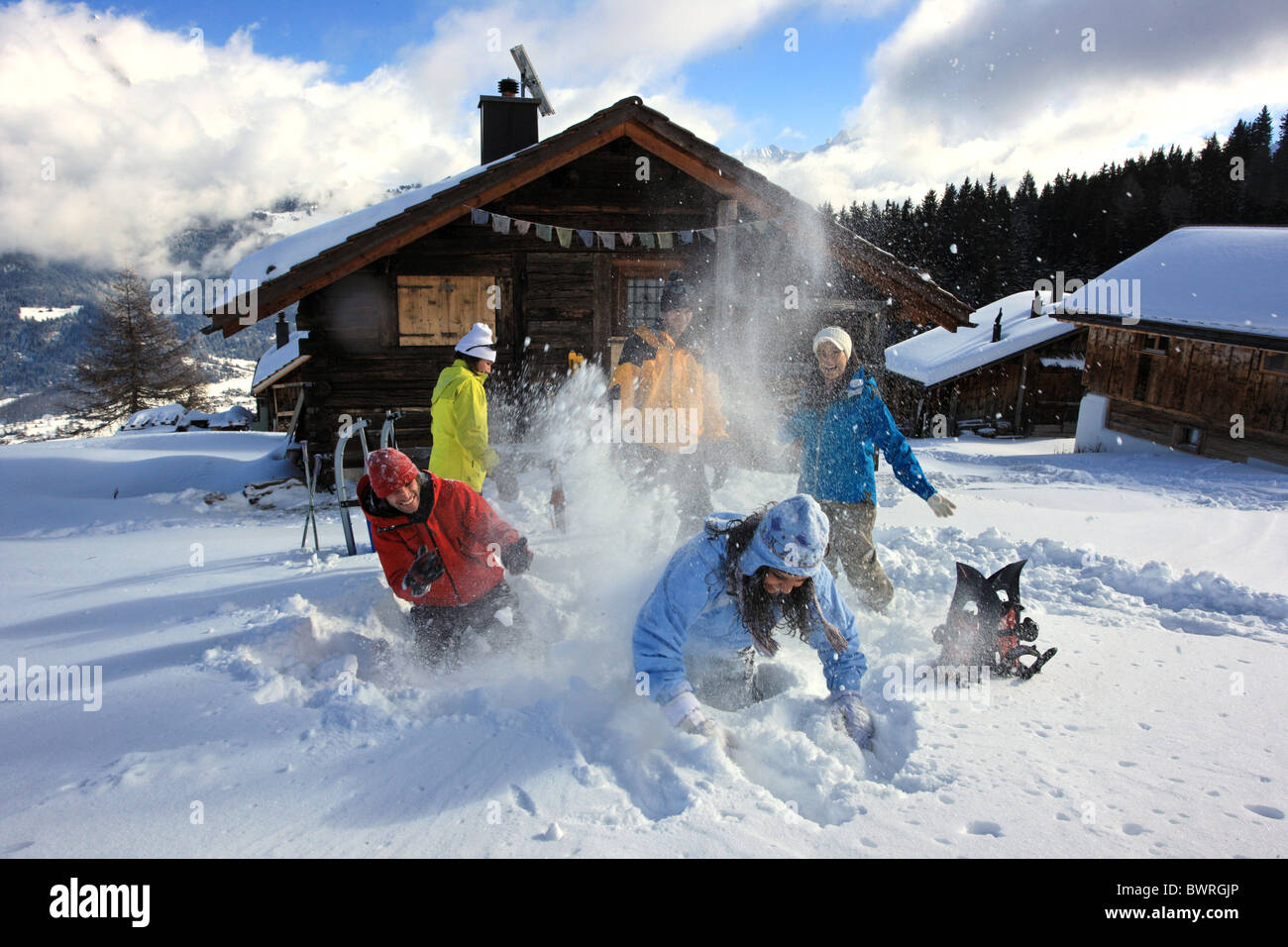 Suisse Europe occidentale à l'extérieur extérieur extérieur alpin paysage montagne montagnes alpes canton Grisons Banque D'Images
