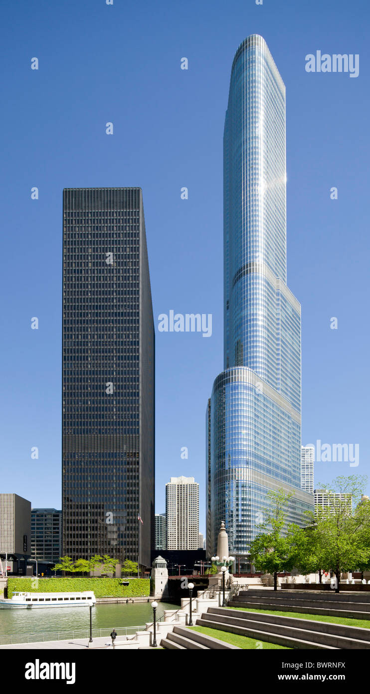 Trump International Hotel & Tower, Chicago, Illinois Banque D'Images Trump International Hotel & Tower, Chicago, Illinois Banque D'Images